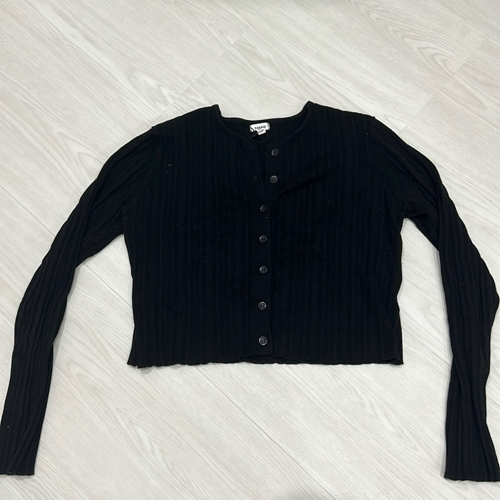 garage clothing long sleeve button up top size L